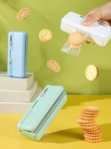 1個可充電封口機,迷你芯片袋密封機,儲存袋塑料包裝袋密封機,手持熱封機,袋式熱封機,適用於食品儲存 - 藍色 - 查看 3