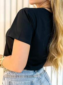 Women T-Shirts - màu đen - Xem 3