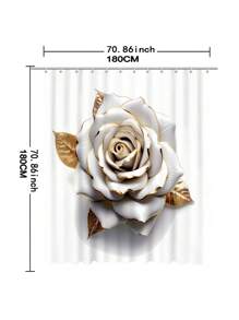 1入組花卉系列數字印花淋浴簾或地墊 - 多樣化色 - 查看 7