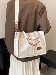 Bolsa Grande De Fin De Semana Para Mujer, Bolso De Lona Lavable De Gran Capacidad, Maletín, Maleta De Viaje, Bolso De Mensajero, Bolso De Mano, Bolsa De Hombro Grande, Bolsas De Negocios Casuales Para Computadora Portátil Con Múltiples Compartimentos Y Bolsillos.