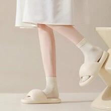 7pairs Women's Socks, Khaki Color Minimalist Style Short Socks - Multicolor - View 5