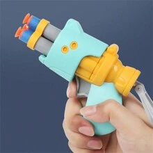 1pc Children's Mini Cartoon Foam Bullet Q Version Soft Bullet Gun Model, Boys And Girls - Yellow - View 3