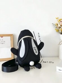 Kids' Chest Bag Rabbit Shaped Crossbody Bag Cute Cartoon Small Bag Fashionable Outdoor Backpack For Children - Black - View 2