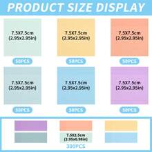 Transparent Sticky Notes 600Pcs Clear Sticky Notes Tabs Set Waterproof Translucent Self-Stick Sticky Notes Colours Removable Sticky Notes Self Adhesive Transparent Sticky Notes - Multicolor - View 2