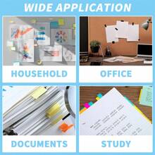 Transparent Sticky Notes 600Pcs Clear Sticky Notes Tabs Set Waterproof Translucent Self-Stick Sticky Notes Colours Removable Sticky Notes Self Adhesive Transparent Sticky Notes - Multicolor - View 4
