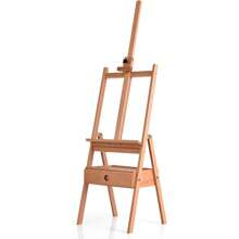 Easel Made Of Solid Wood, Studio Easel With Shelf & Drawer, Height-Adjustable Standing Easel, For Stretcher Frames Up To 92 Cm, For Children & Adults, As A Gift