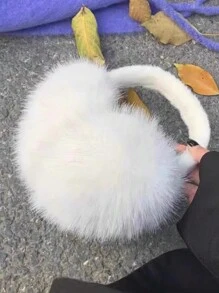 1只可摺疊耳暖,防風保暖設計,適用於秋冬季節,男女通用 - 白色 - 查看 5