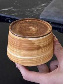 1 件极具吸引力的白色陶瓷手滴咖啡杯，复古花朵图案，粗糙哑光纹理 - 彩色 - 查看 8