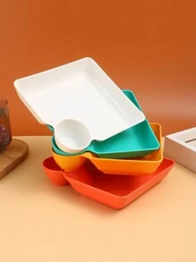 Juego de 4/5 platos de plástico para salsa de inmersión para raviolis, cocina, regalo de Navidad