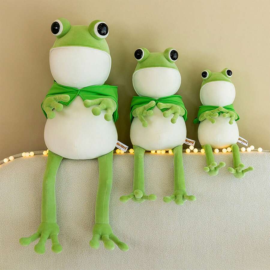Adorable Large-Scale Cloak Frog Cartoon Plush Toy - Perfect Gift for Girls - frog stuffed toy - View 1