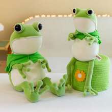 Adorable Large-Scale Cloak Frog Cartoon Plush Toy - Perfect Gift for Girls - frog stuffed toy - View 2
