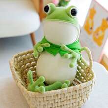 Adorable Large-Scale Cloak Frog Cartoon Plush Toy - Perfect Gift for Girls - frog stuffed toy - View 3