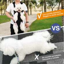Mochila para Transportar Perros, Patas Ajustables, Mochila para Perros, Manos Libres, Mochila para Transportar Mascotas, Bolsa de Viaje para Viajar, Senderismo, Acampar (X-Large) - Rosa - Ver 5