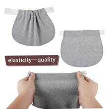 3 Pack Embarazo, Extensor de cintura para embarazo, Extensor de cintura, Extensor de cintura de jeans elásticos, Extensor de cintura de maternidad, Jeans para hombres y mujeres - gris oscuro+café+gris blanco - Ver 3