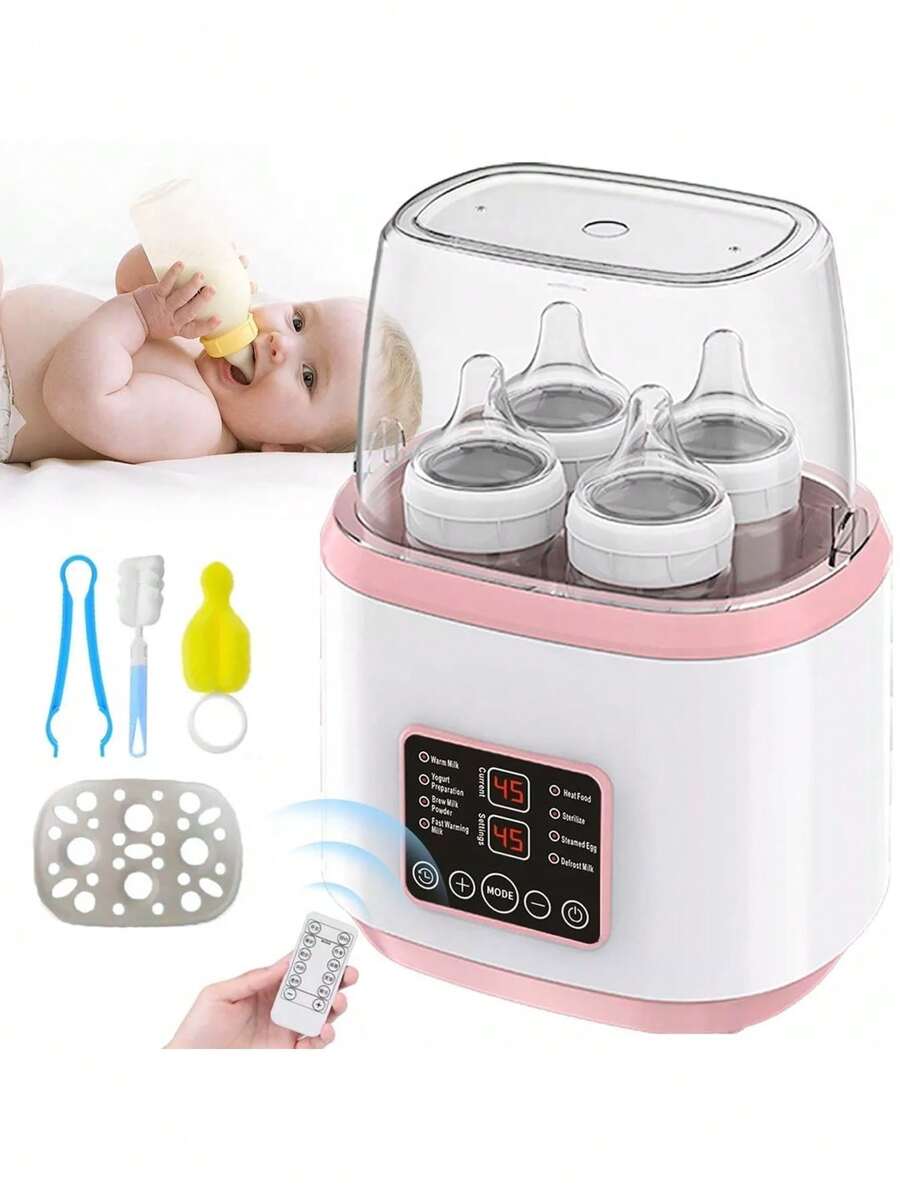 Calentador Esterilizador Biberones Para Bebé Gran Capacidad - Rosa - Ver 1