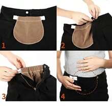 3 Pack Embarazo, Extensor de cintura para embarazo, Extensor de cintura, Extensor de cintura de jeans elásticos, Extensor de cintura de maternidad, Jeans para hombres y mujeres - gris oscuro+café+gris blanco - Ver 2