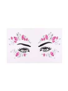 1pc European And American Festival Party Make-up Special Effect Eye/face Drop Rhinestone Stickers For Corners Of Eyes, Eyebrows And Forehead - Multicolor - View 4