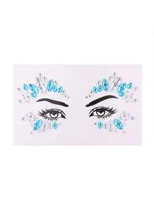 1pc European And American Festival Party Make-up Special Effect Eye/face Drop Rhinestone Stickers For Corners Of Eyes, Eyebrows And Forehead - Multicolor - View 11