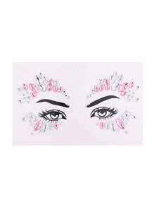 1pc European And American Festival Party Make-up Special Effect Eye/face Drop Rhinestone Stickers For Corners Of Eyes, Eyebrows And Forehead - Multicolor - View 5