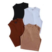 Women Tank Tops & Camis - Caramen, đen, be và trắng - Xem 1