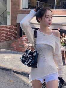 Women Knit Tops - Beis - Ver 5