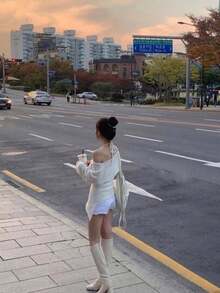 Women Knit Tops - Beis - Ver 6