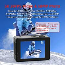 4k60fps 50MP WiFi Hoạt động Máy chụp hình HD Với 131FT Không thấm nước Máy chụp hình Điều khiển từ xa Dưới nước Máy quay phim , Thể thao Máy chụp hình Đối với Bơi lội , Lặn với ống thở Và Phiêu lưu , Với Phụ kiện Bộ dụng cụ Và Hẻo lánh , Thêm Pin Và Pin Bộ sạc , 32G Thẻ - Đen và trắng - Xem 4