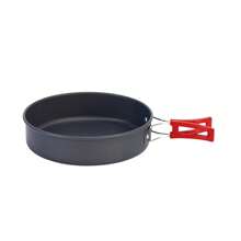 HikeVictor Camping Cookware Set Aluminum Portable Outdoor Tableware Cookset Cooking Kit Pan Bowl Kettle Pot Hiking BBQ Picnic - Red - View 3