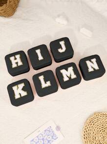 1入簡約字母系列珠寶收納盒,適用於戒指、項鍊、耳環等 - 綠色 - 查看 7