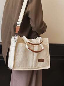 Bolsa Grande De Fin De Semana Para Mujer, Bolso De Lona Lavable De Gran Capacidad, Maletín, Maleta De Viaje, Bolso De Mensajero, Bolso De Mano, Bolsa De Hombro Grande, Bolsas De Negocios Casuales Para Computadora Portátil Con Múltiples Compartimentos Y Bolsillos.