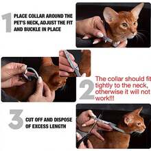 Collar Antipulgas para mascotas. Collar desparasitario ajustable para todas las razas de perros y gatos. Colores al azar - Multicolor - Ver 7