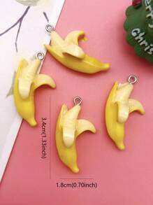 7/10pcs Fashion Simulation Resin Fruit Strawberry Banana Charm Pendant for DIY Earrings Jewelry Craft Making Accessories Jewelry Supplies - Multicolor - View 11