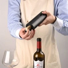Automatic Corkscrew Electric Wine Bottle Opener - Black - View 7