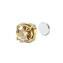 1pc/2pcs/6pcs Classic INS Zirconia Claw Clip-On Ear Rings, Magnetic Zirconia Earrings For Men & Women, No Piercing