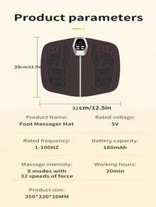 1 piece rechargeable new high-end intelligent foot massage machine foot mat foot massage machine portable foot massage machine, 8 modes and 32 stalls can be sent to relatives and friends leaders high-end gifts