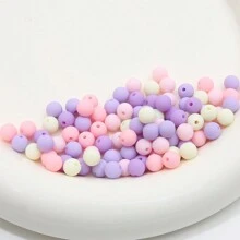 30入組8公厘亂色霧面亞克力圓珠,適用於項鍊和手鐲製作,手工藝用品 - 彩色 - 查看 9