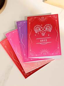 12pcs/Set Zodiac Signs Birthday Greeting Card Collection, Zodiac Signs Pattern, Twelve Constellations Pattern, Astrological Sign Patttern, Birthday Greeting Card For Friends, Greeting Card, Birthday Card - Multicolor - View 2