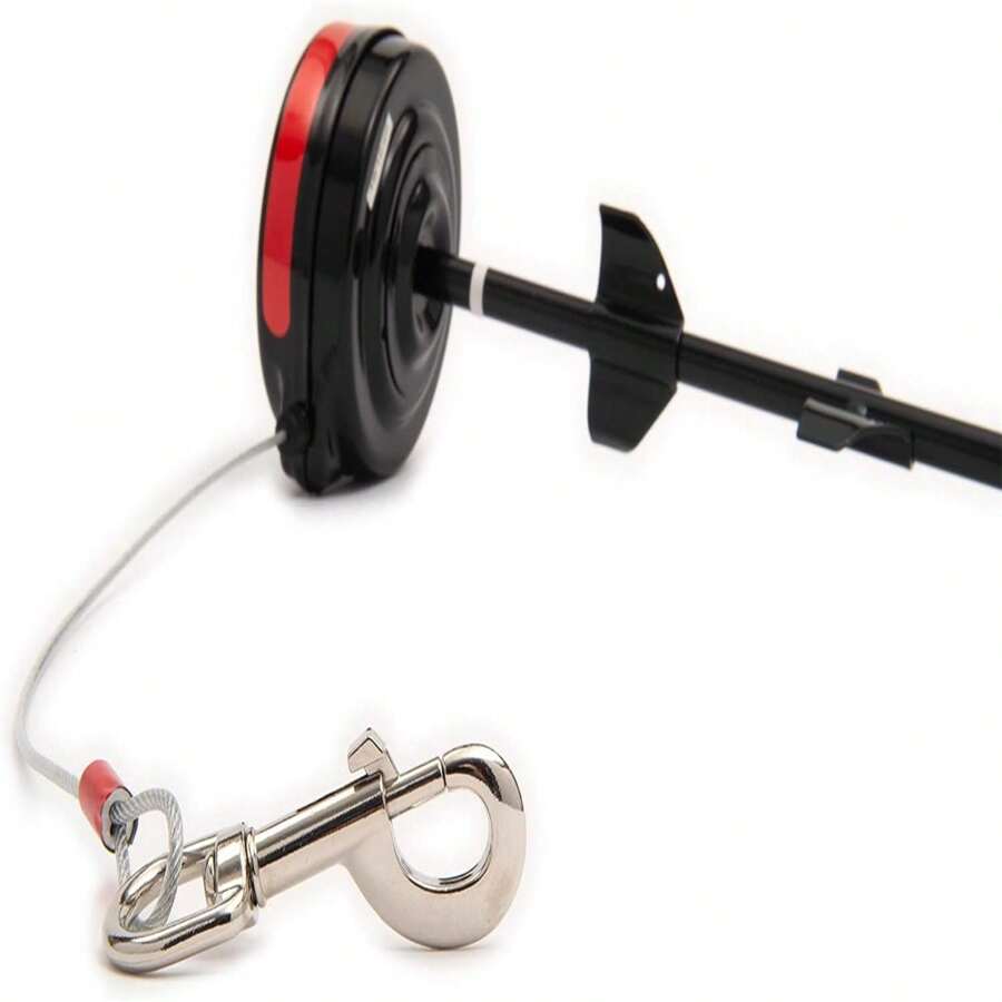 LOCHAS Bracket Mount and Stake Retractable Leash Tie Outs for Dogs