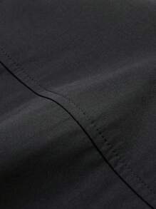 1 件装男士加厚保暖内衬休闲夹克立领秋冬季健身服男 - 黑色 - 查看 9