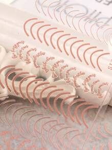 2入組玫瑰金色法式線條3d指甲貼紙y2k金屬條紋字母設計曲線凝膠指甲藝術貼紙美甲裝飾 - 彩色 - 查看 6