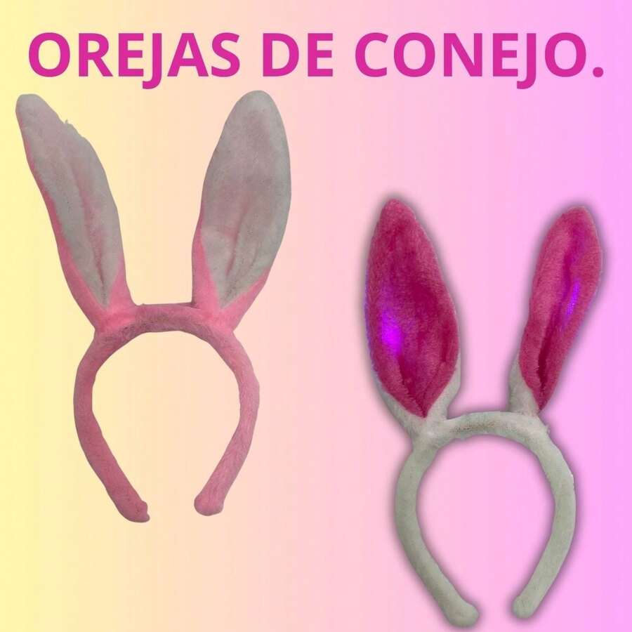 OREJAS DE CONEJO CON 3 CAMBIOS DE COLORES - Multicolor - Ver 1