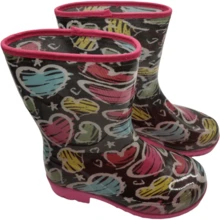 Botas De Lluvia Ligeras Impermeable Infantil Para Niños - Rosa - Ver 3
