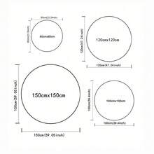 1入組玫瑰花圓形地毯家居裝飾地毯，房間裝飾 - 彩色 - 查看 2