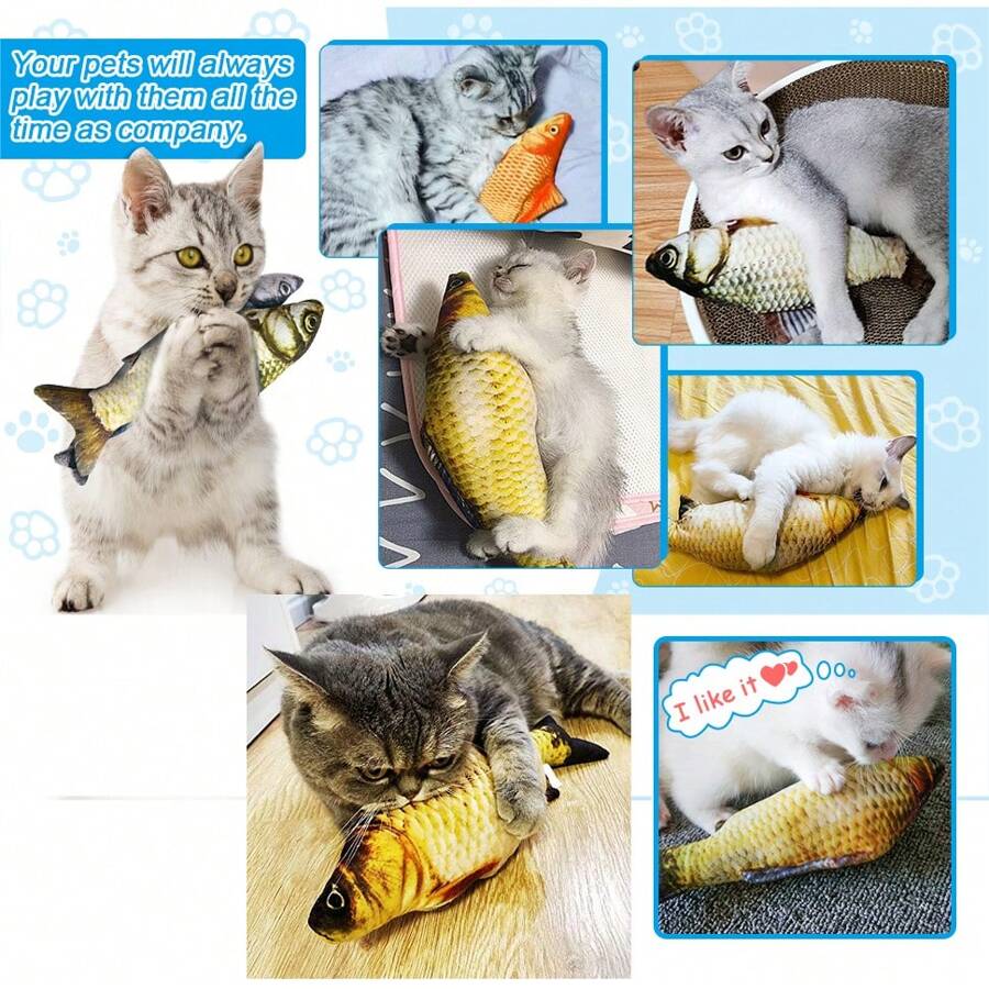 Vegena Katzenspielzeug Fisch, Katzenminze Spielzeug Produktbild-Vorschau 1