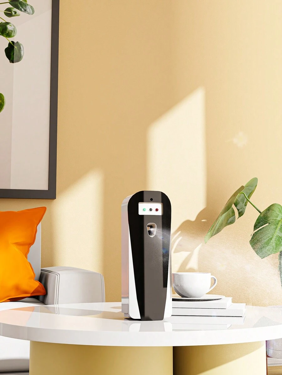 1pc Automatic Air Freshener Spray Dispenser, Wall-Mounted Or Stand-Alone Type, Suitable For Commercial And Household Use, Multiple Timing Scenes/Spray Release Settings, Plastic Material Fragrance Device, Classical Measuring Aerosol Scent Diffuser Perfect For Bathroom, Dressing Room, Living Room And Washroom - Multicolor - View 1