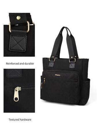 1pc Oxford Cloth Mommy Bag Multi-Functional Diaper Bag With Large Capacity And Handle, Perfect  And Storage