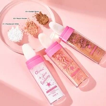 O'CHEAL 1個高光粉修容閃粉仙女粉化妝品,修容提亮女性美妝化妝品 - 珠光白 - 查看 5
