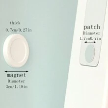 1pc Remote Control Magnetic Hook - White - View 2