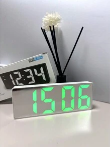 1 chiếc đồng hồ để bàn LED có gương, đồng hồ báo thức kỹ thuật số với chức năng báo lại, hiển thị thời gian, đồng hồ điện tử để bàn, chức năng báo lại, đèn ngủ, đồng hồ USB để bàn, trang trí nhà cửa, đồng hồ thông minh, đồng hồ để bàn phòng ngủ/văn phòng, trang trí nhà cửa, trang trí phòng, quà sinh nhật/tốt nghiệp, đồng hồ kỹ thuật số, trang trí phòng ngủ, trang trí ký túc xá, trang trí tựu trường, quà bất ngờ khi vào trường, đồ dùng học tập - trắng - Xem 10