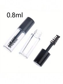 5入組0.8ml空睫毛膏管,附睫毛筆,可重複使用,diy裝容器化妝刷,適用家庭和旅行使用,方便攜帶 - 黑色 - 查看 2